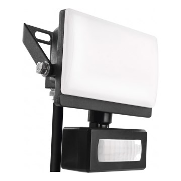 LED reflektor z detektorjem gibanja in senzorjem mraka TAMBO EVO LED/10W/230V 4000K IP44 črna