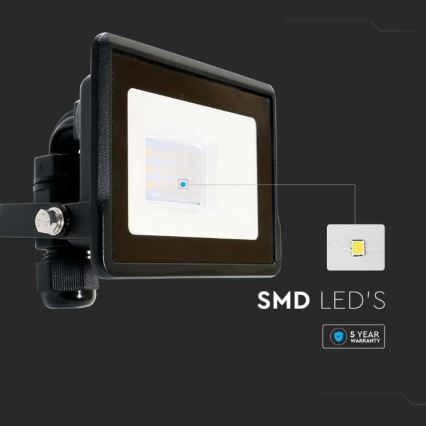 LED Reflektor z direktno povezavo SAMSUNG CHIP LED/10W/230V IP65 6500K črna