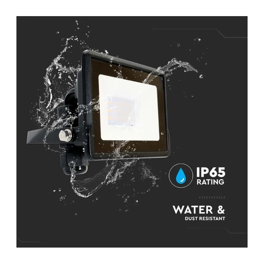 LED Reflektor z direktno povezavo SAMSUNG CHIP LED/10W/230V IP65 6500K črna
