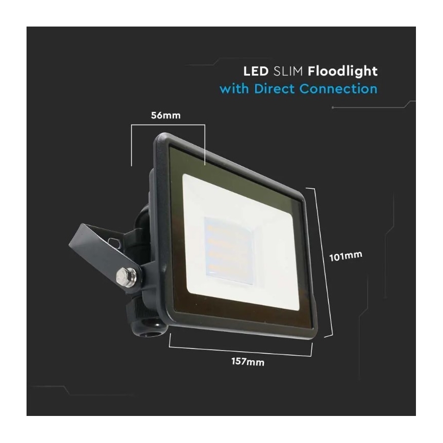 LED Reflektor z direktno povezavo SAMSUNG CHIP LED/20W/230V IP65 6500K