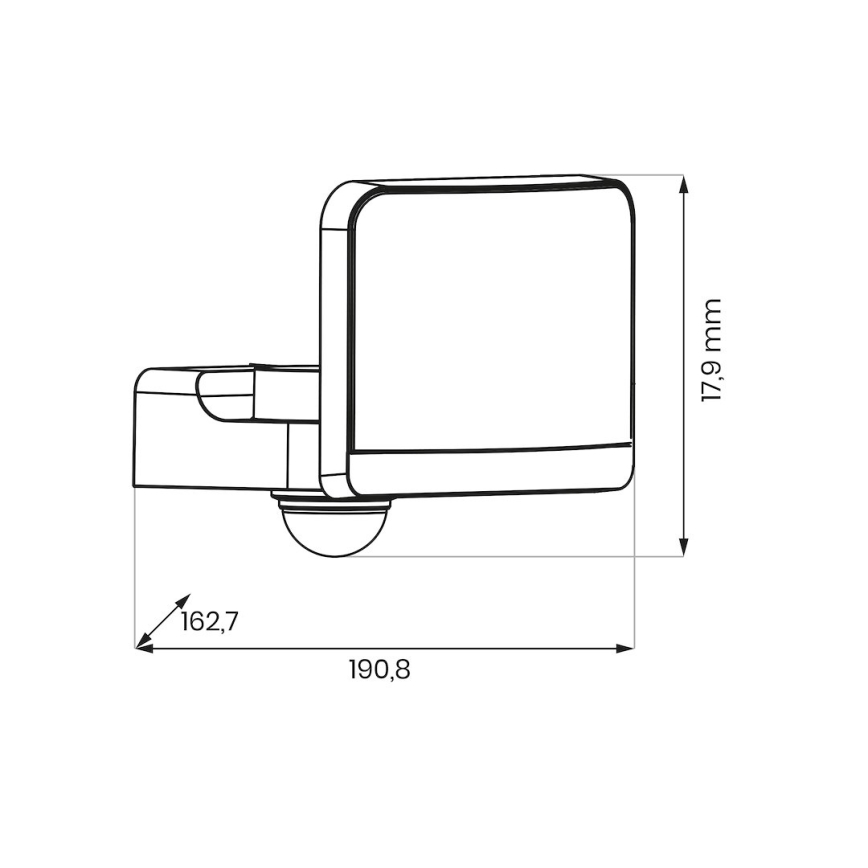 LED reflektor z senzorjem gibanja in senzorjem mraka DAVOS LED/30W/230V IP54 bela