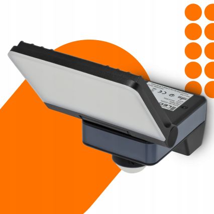 LED reflektor z vgrajenim senzorjem gibanja in senzorjem mraka LED/24W/230V 4200K IP54 črn
