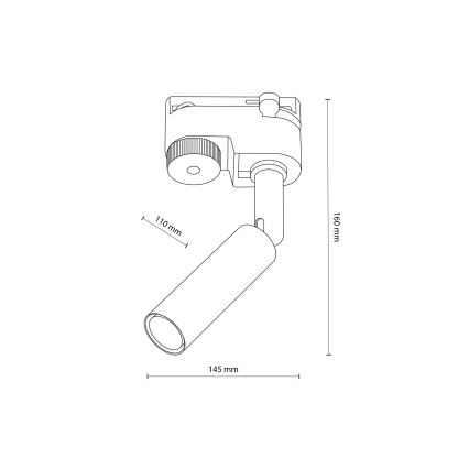 LED Reflektor za 1-fazni tračni sistem LAGOS 1xG9/3W/230V črna