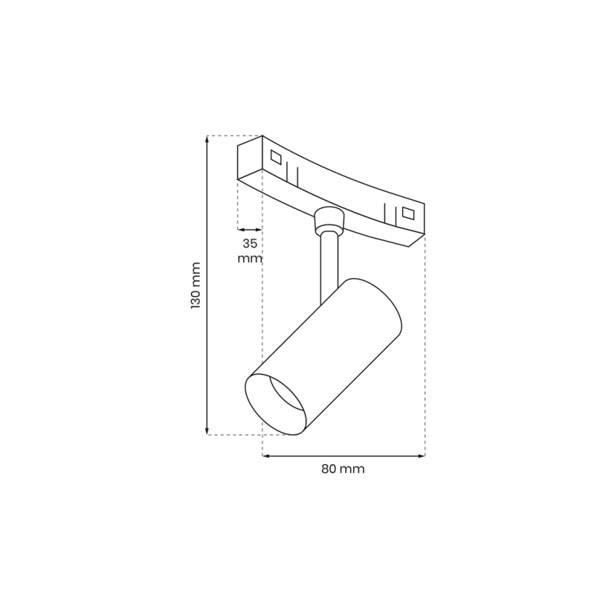 LED Reflektor za tračni sistem MAGNETIC TRACK LED/7W/48V 4000K črna