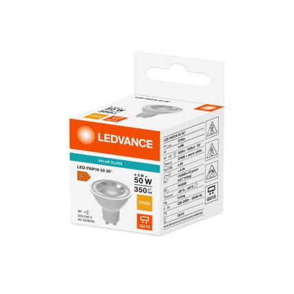 LED reflektorna žarnica PAR16 GU10/4,5W/230V 2700K 36° - Ledvance