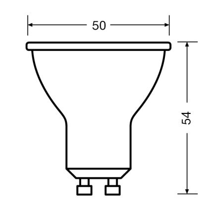 LED reflektorna žarnica PAR16 GU10/4,5W/230V 2700K 36° - Ledvance