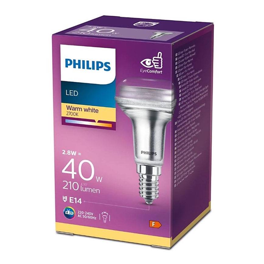 LED Reflektorska žarnica Philips E14/2,8W/230V 2700K