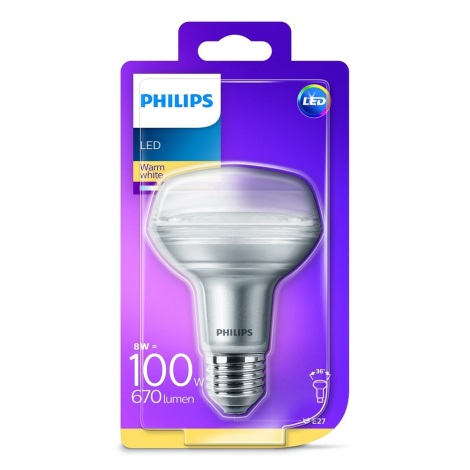 LED Reflektorska žarnica Philips E27/8W/230V 2700K
