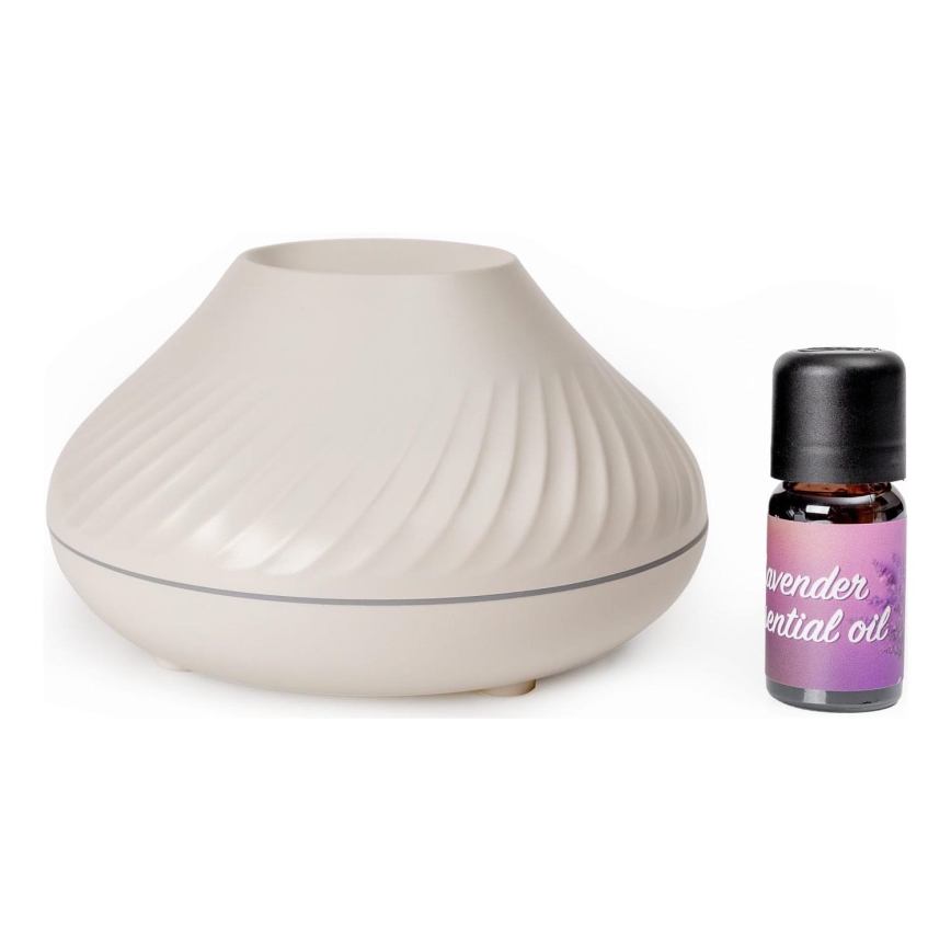 LED RGB Aroma difuzor z imitacijo plamena LED/6,5W/5V 130ml bela