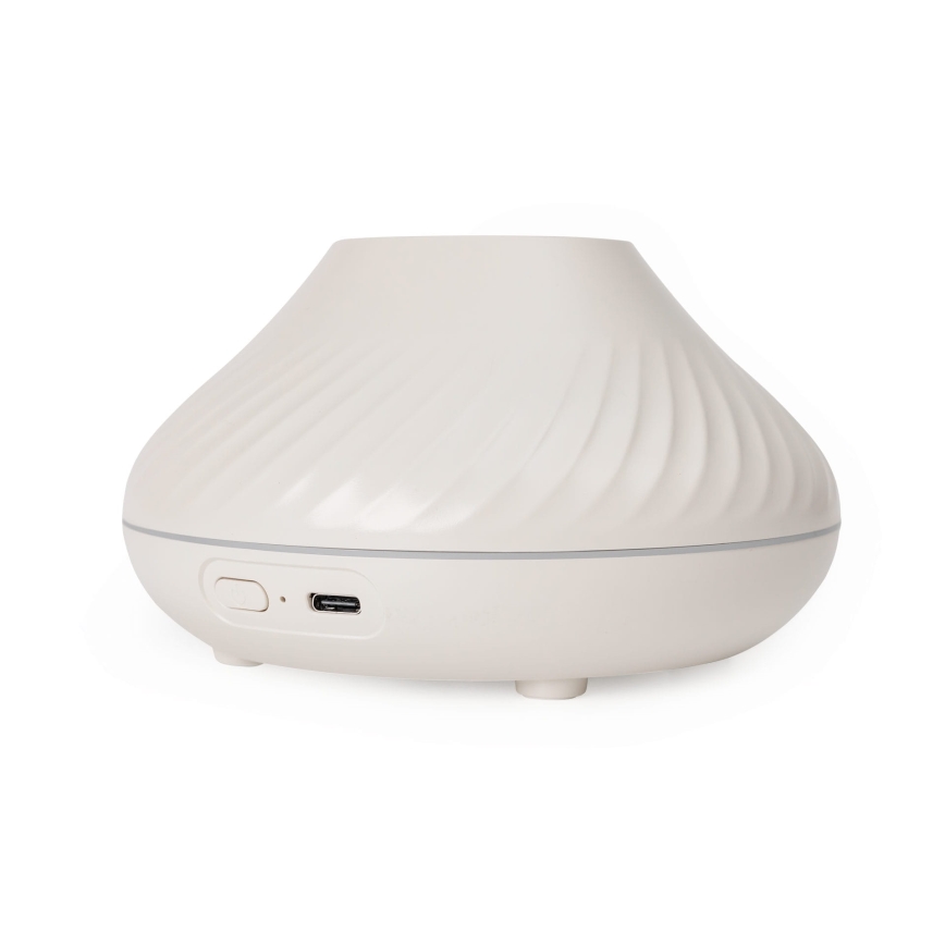 LED RGB Aroma difuzor z imitacijo plamena LED/6,5W/5V 130ml bela