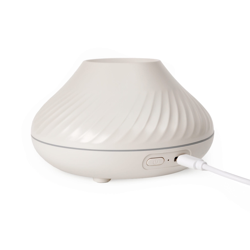 LED RGB Aroma difuzor z imitacijo plamena LED/6,5W/5V 130ml bela