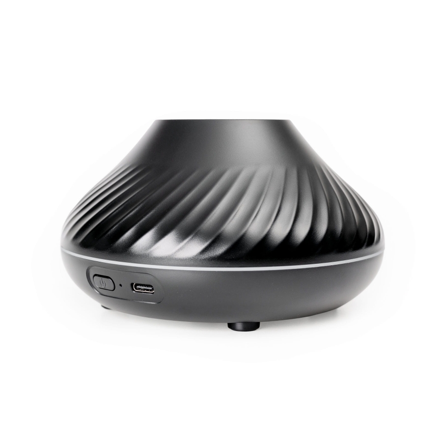 LED RGB Aroma difuzor z imitacijo plamena LED/6,5W/5V 130ml črna