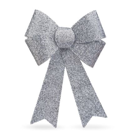 LED RGB božična dekoracija 11xLED/3xLR44 40x30 cm srebrna pentlja