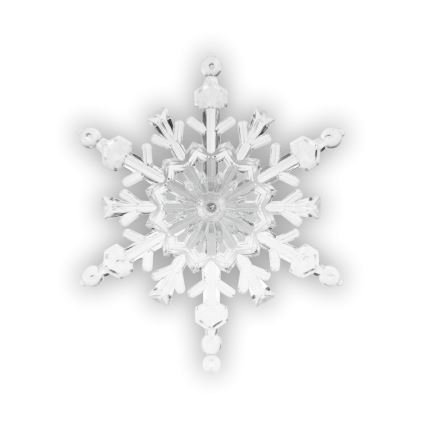 LED RGB božična dekoracija s prisajalko LED/3xLR44 snežinka