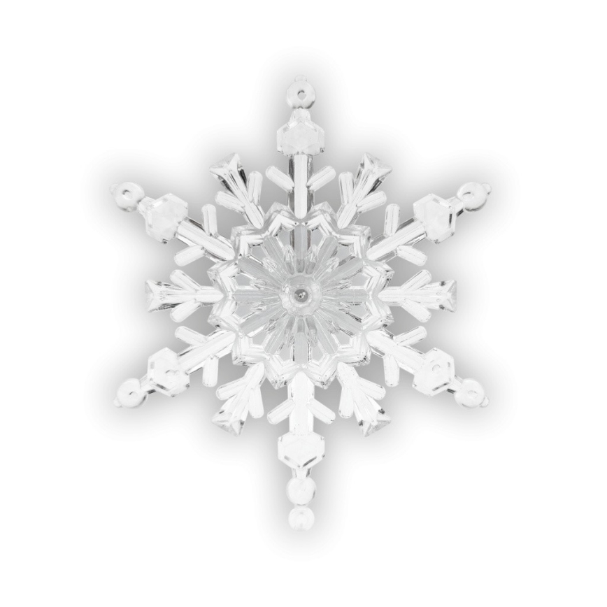 LED RGB božična dekoracija s prisajalko LED/3xLR44 snežinka