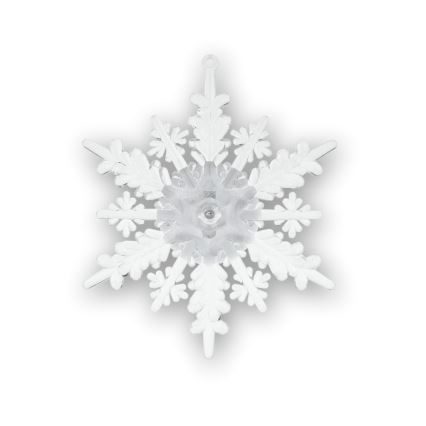 LED RGB božična dekoracija s prisajalko LED/3xLR44 snežinka