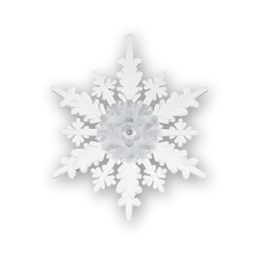 LED RGB božična dekoracija s prisajalko LED/3xLR44 snežinka