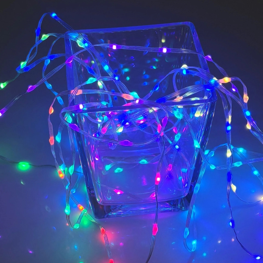LED RGB Božična veriga LED/10W/5V 10 m USB + Daljinski upravljalnik