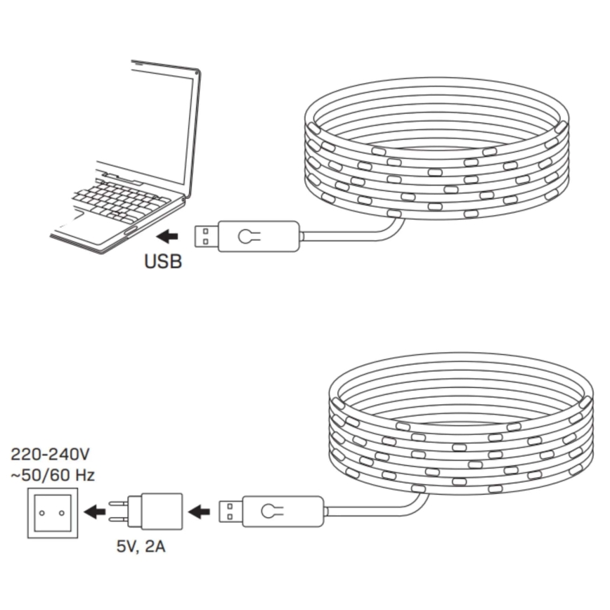 LED RGB Božična veriga LED/10W/5V 10 m USB + Daljinski upravljalnik