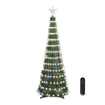 LED RGB Božično drevo s svetlobno verigo 234xLED/16 načinov 1,5m + Daljinski upravljalnik