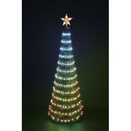 LED RGB Božično drevo s svetlobno verigo 234xLED/16 načinov 1,5m + Daljinski upravljalnik