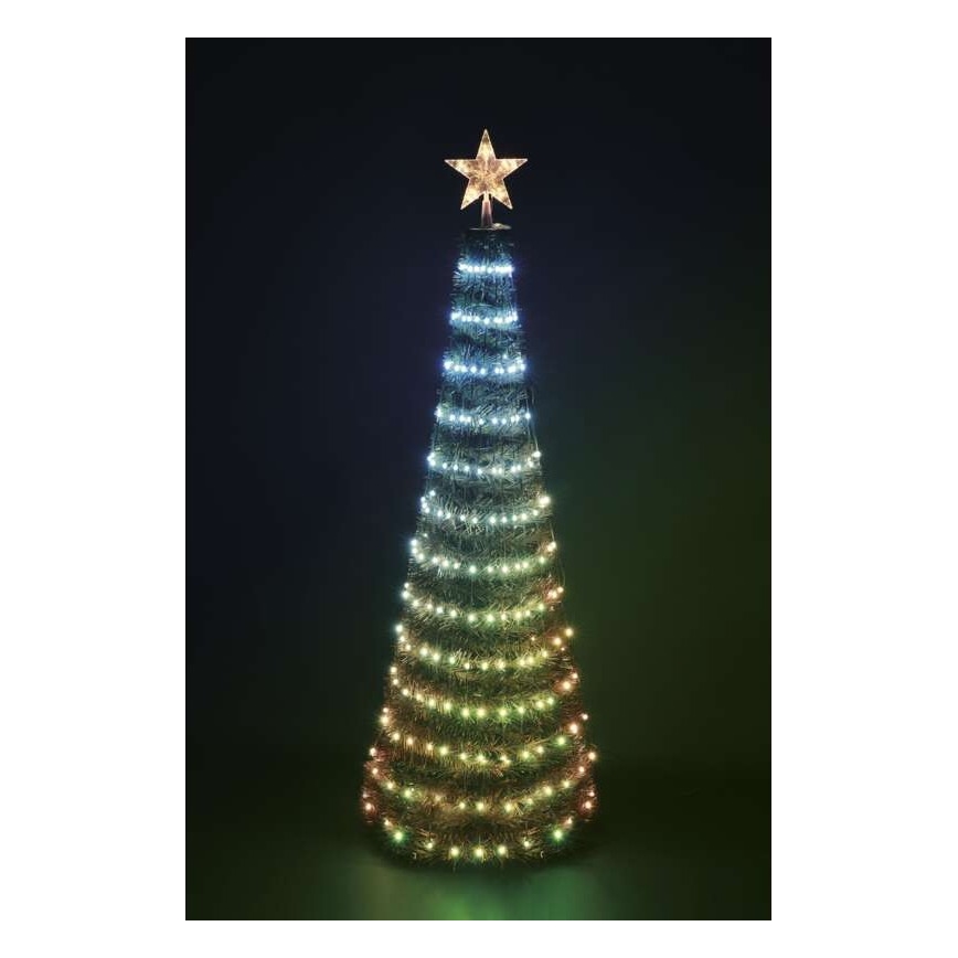 LED RGB Božično drevo s svetlobno verigo 234xLED/16 načinov 1,5m + Daljinski upravljalnik