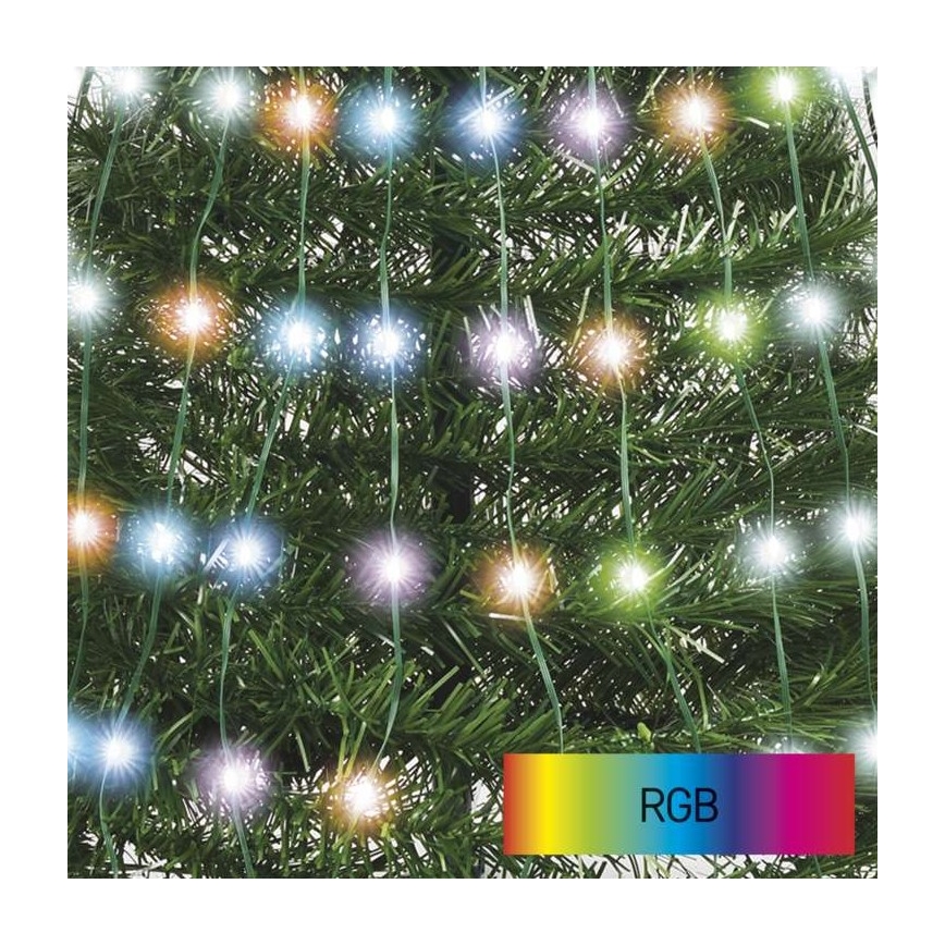 LED RGB Božično drevo s svetlobno verigo 234xLED/16 načinov 1,5m + Daljinski upravljalnik