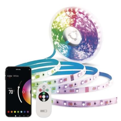 LED RGB+CCT Zatemnitveni trak GOSMART LED/11W/230V 2 m 2700-6500K IP44 Wi-Fi + Daljinski upravljalnik