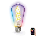 LED RGB+CCT Žarnica FILAMENT ST64 E27/4,9W/230V 2700-6500K Wi-Fi - Aigostar