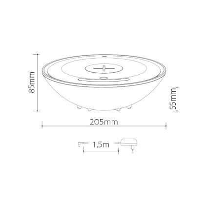 LED RGB Namizna svetilka z brezžičnim polnjenjem LED/10W/230V