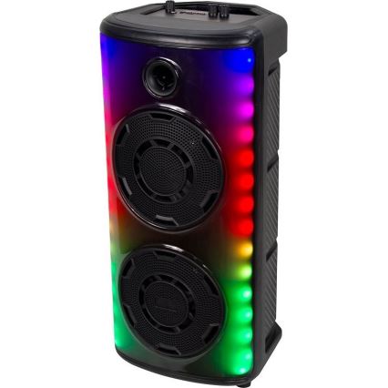 LED RGB Napolnitveni zvočnik z mikrofonom 600W/2400 mAh + Daljinski upravljalnik