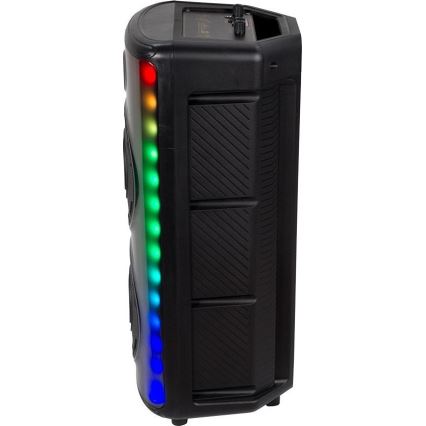 LED RGB Napolnitveni zvočnik z mikrofonom 600W/2400 mAh + Daljinski upravljalnik