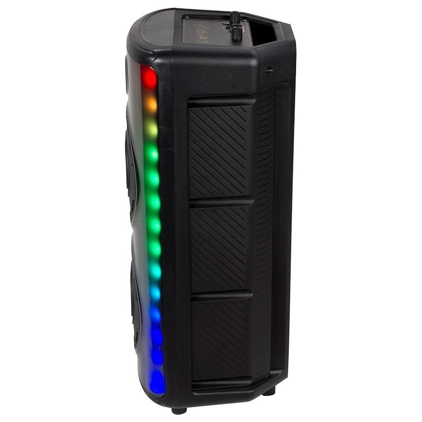 LED RGB Napolnitveni zvočnik z mikrofonom 600W/2400 mAh + Daljinski upravljalnik