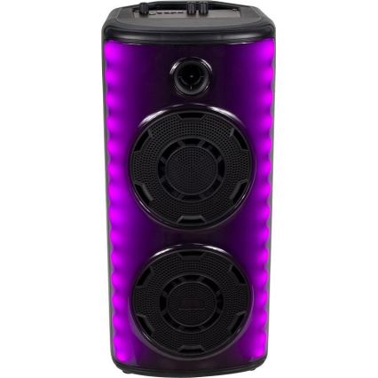 LED RGB Napolnitveni zvočnik z mikrofonom 600W/2400 mAh + Daljinski upravljalnik