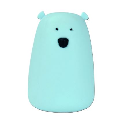 LED RGB Otroška svetilka na dotik BEAR LED/0,8W/5V modra
