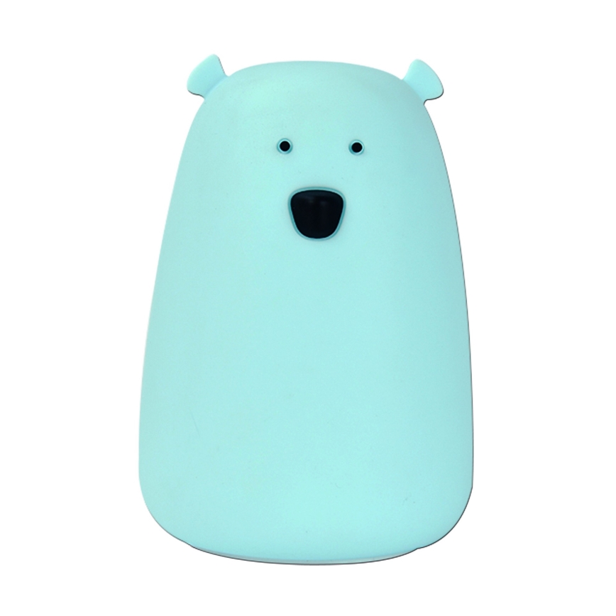 LED RGB Otroška svetilka na dotik BEAR LED/0,8W/5V modra