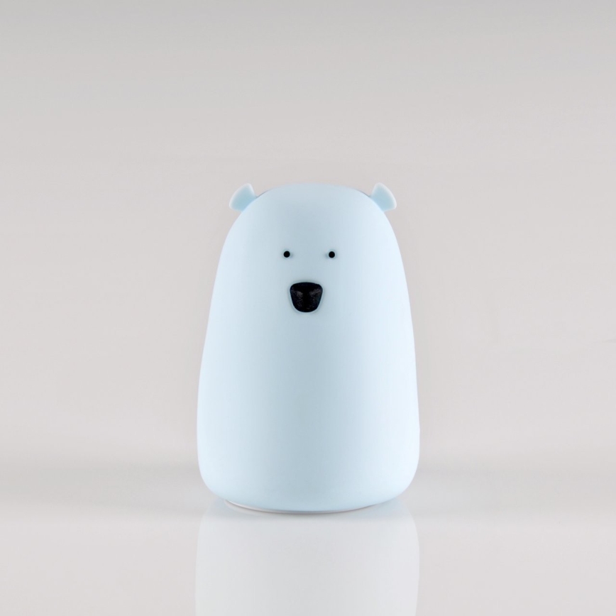 LED RGB Otroška svetilka na dotik BEAR LED/0,8W/5V modra