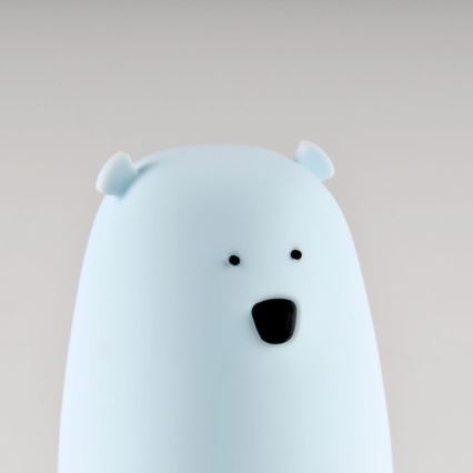 LED RGB Otroška svetilka na dotik BEAR LED/0,8W/5V modra