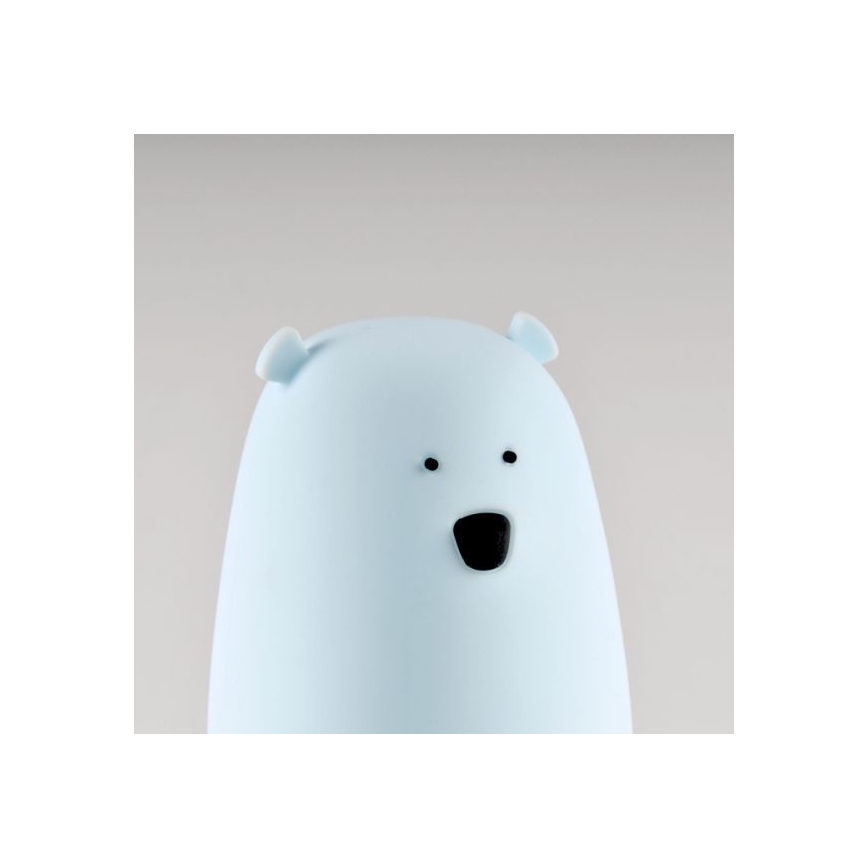 LED RGB Otroška svetilka na dotik BEAR LED/0,8W/5V modra
