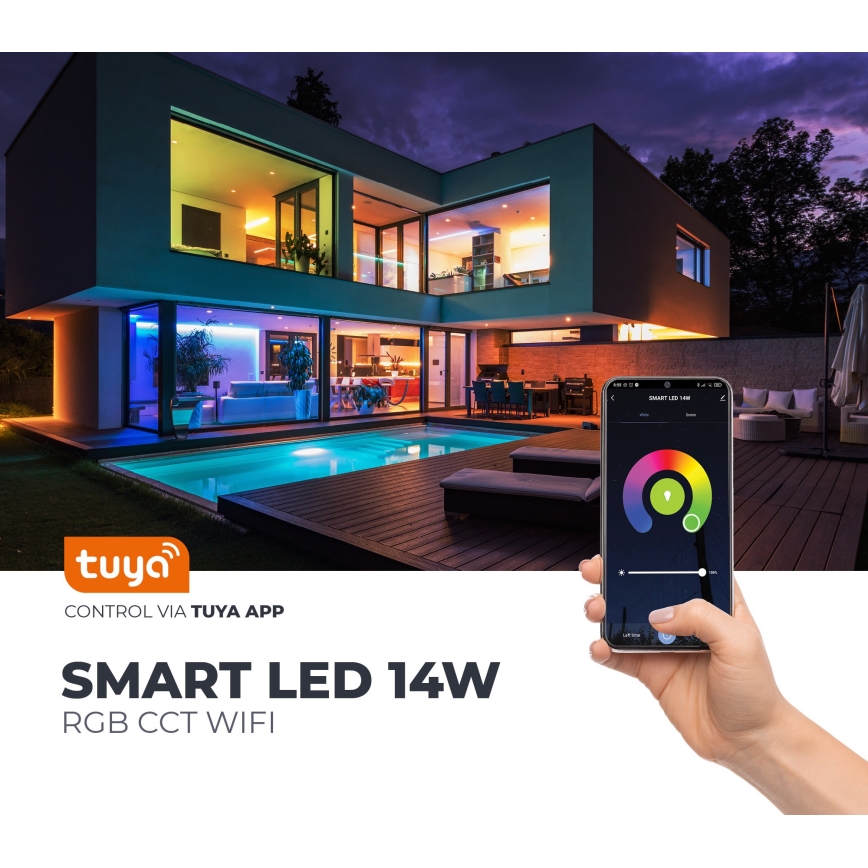LED RGB Pametna zatemnitvena žarnica E27/9,5W/230V 2700-6500K Wi-Fi Tuya