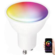 LED RGB Pametna zatemnitvena žarnica GU10/5W/230V 2700-6500K Wi-Fi Tuya
