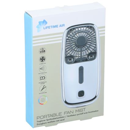 LED RGB polnljiv žepni ventilator z meglenim učinkom 3,7V 1200 mAh