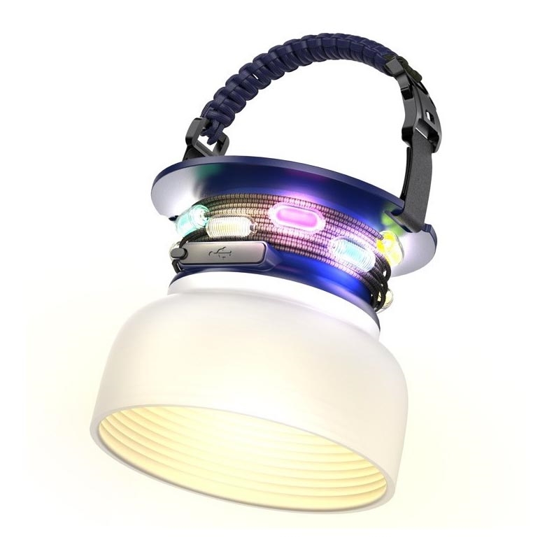 LED RGB Prenosni solarna polnilna svetilka z LED veriga LED/10W/5V 3600 mAh IP65 3600 mAh