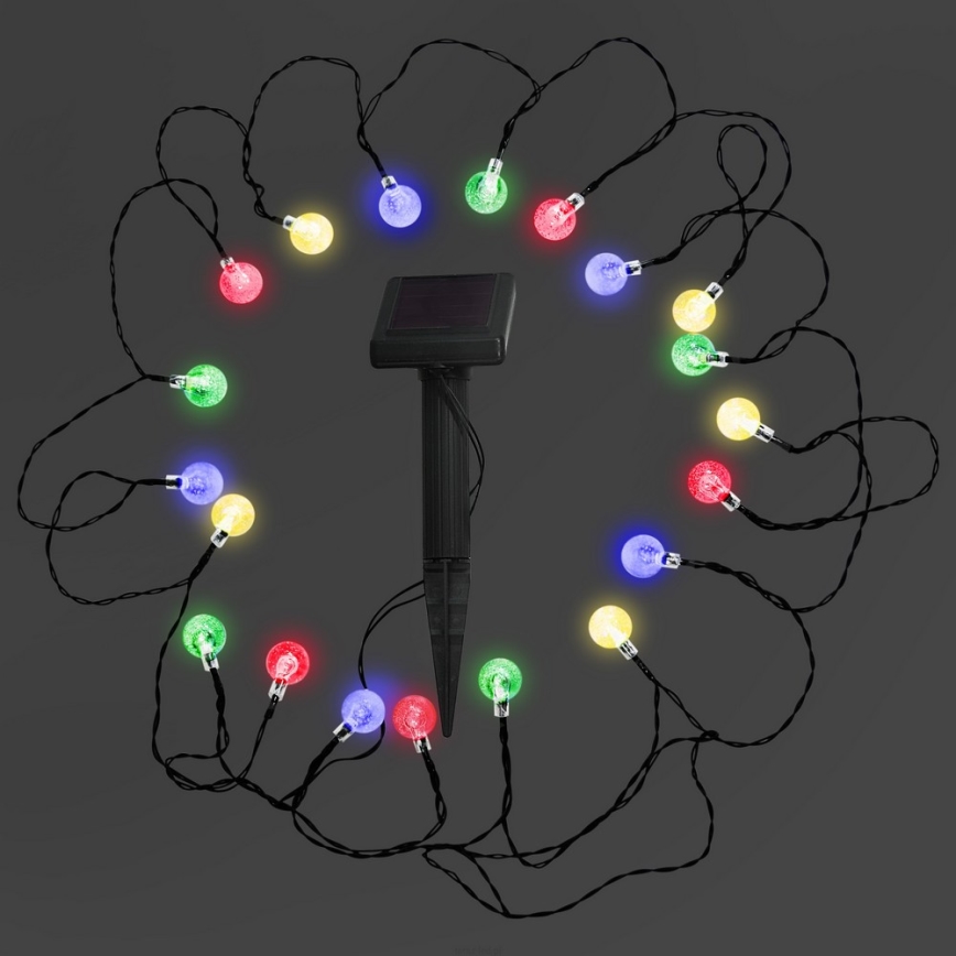 LED RGB Solarna svetilka 20xLED/1,2V 300 mAh IP44