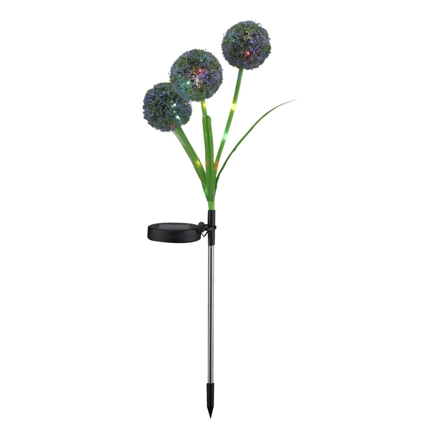 LED RGB Solarna svetilka ALLIUM LED/1,2V 6500 600 mAh IP44 črna