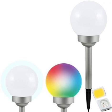 LED RGB Solarna svetilka BALL LED/0,2W/AA 1,2V/600mAh IP44