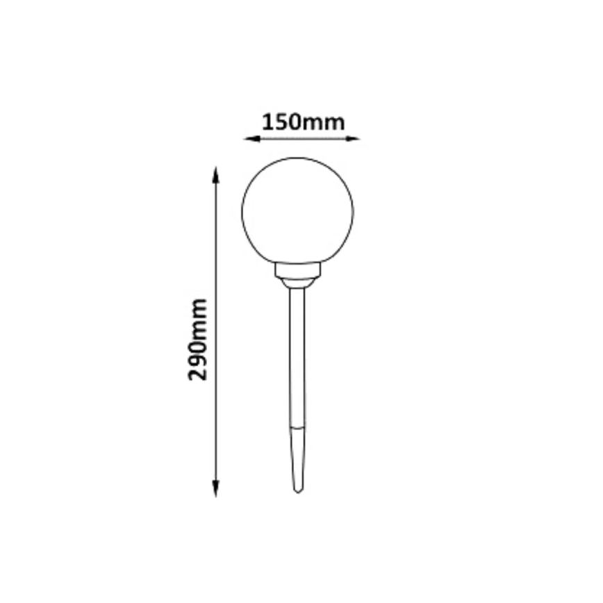 LED RGB Solarna svetilka BALL LED/0,2W/AA 1,2V/600mAh IP44