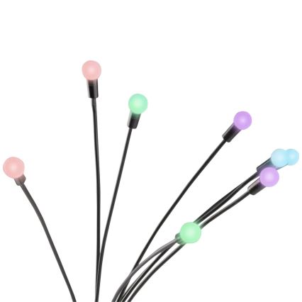 LED RGB Solarna svetilka FIORINI 8xLED/1,2V 600mAh IP44 črna