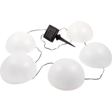 LED RGB Solarna svetilka HEMI LED/0,1W/1,2V 600 mAh IP44 bela