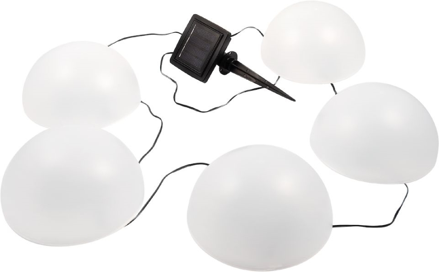 LED RGB Solarna svetilka HEMI LED/0,1W/1,2V 600 mAh IP44 bela